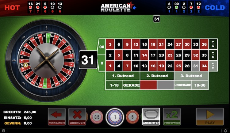 Roulette Online spielen in Schweizer Casinos. American Roulette von Gaming1