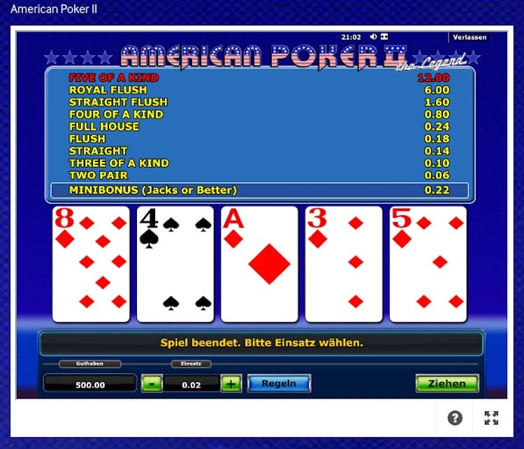 Video Poker American Poker II