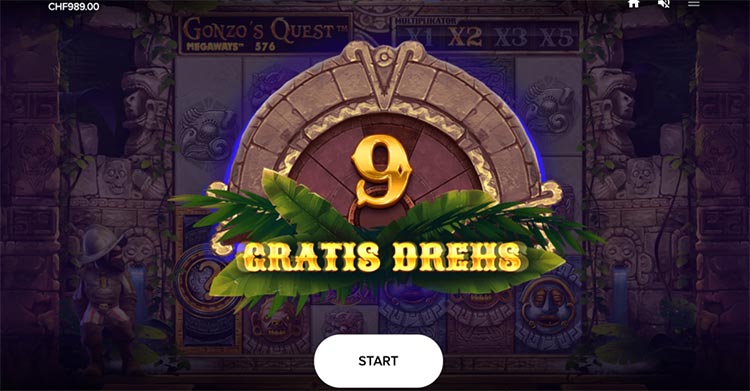 Gonzo's Quest Megaqays Free Spin Feature